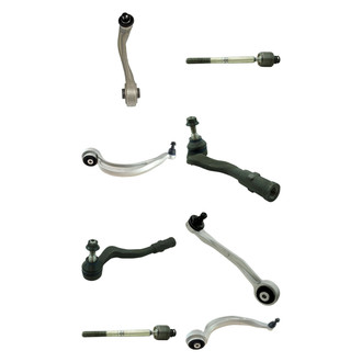 TRQ® - Front Lower and Upper Control Arm with Ball Joint and Tie Rod End Kit