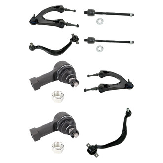 TRQ® - Front Lower and Upper Control Arm with Ball Joint and Tie Rod End Kit