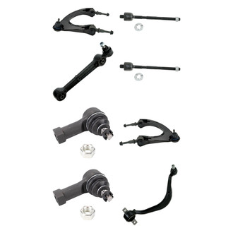 TRQ® - Front Lower and Upper Control Arm with Ball Joint and Tie Rod End Kit