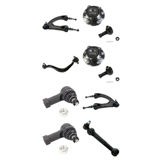 TRQ® - Front Lower and Upper Control Arm with Ball Joint and Tie Rod End Kit