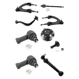TRQ® - Front Lower and Upper Control Arm with Ball Joint and Tie Rod End Kit