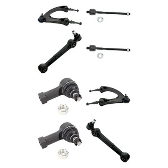 TRQ® - Front Lower and Upper Control Arm with Ball Joint and Tie Rod End Kit