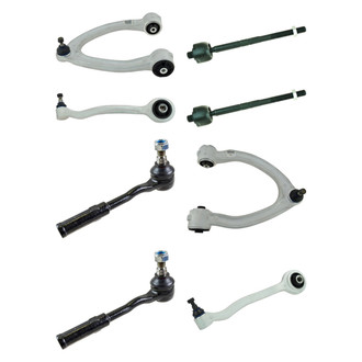 TRQ® - Front Lower and Upper Control Arm with Ball Joint and Tie Rod End Kit