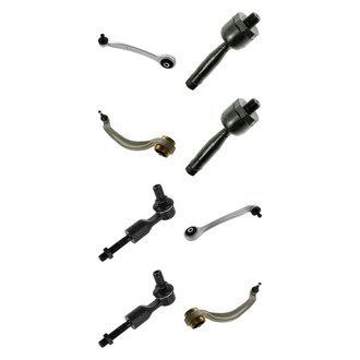 TRQ® - Front Lower and Upper Control Arm with Ball Joint and Tie Rod End Kit