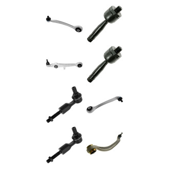 TRQ® - Front Lower and Upper Control Arm with Ball Joint and Tie Rod End Kit