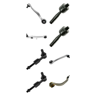 TRQ® - Front Lower and Upper Control Arm with Ball Joint and Tie Rod End Kit