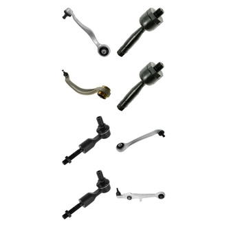 TRQ® - Front Lower and Upper Control Arm with Ball Joint and Tie Rod End Kit