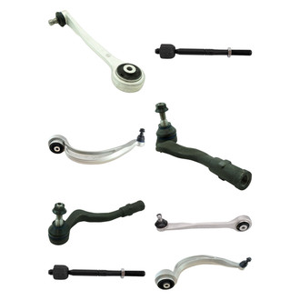 TRQ® - Front Lower and Upper Control Arm with Ball Joint and Tie Rod End Kit