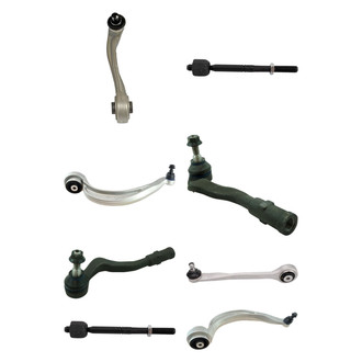 TRQ® - Front Lower and Upper Control Arm with Ball Joint and Tie Rod End Kit
