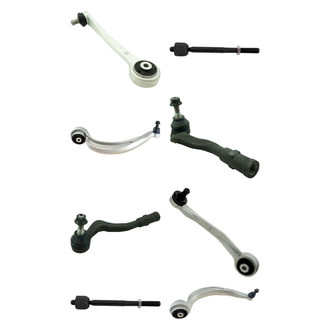 TRQ® - Front Lower and Upper Control Arm with Ball Joint and Tie Rod End Kit