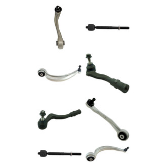 TRQ® - Front Lower and Upper Control Arm with Ball Joint and Tie Rod End Kit