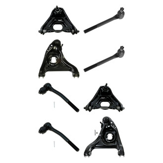TRQ® - Front Lower and Upper Control Arm with Ball Joint and Tie Rod End Kit