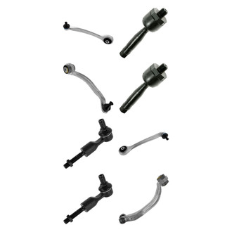 TRQ® - Front Lower and Upper Control Arm with Ball Joint and Tie Rod End Kit