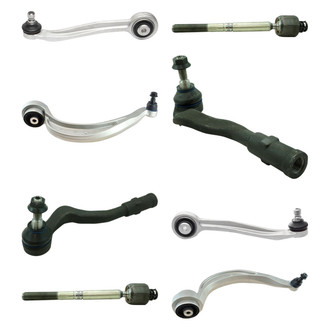 TRQ® - Front Lower and Upper Control Arm with Ball Joint and Tie Rod End Kit
