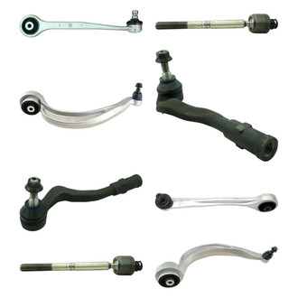 TRQ® - Front Lower and Upper Control Arm with Ball Joint and Tie Rod End Kit