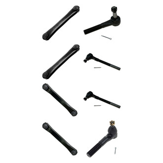 TRQ® - Front Lower and Upper Control Arm and Tie Rod End Kit