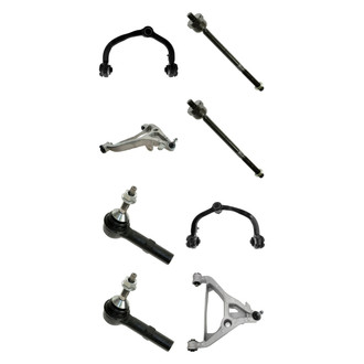 TRQ® - Front Lower and Upper Control Arm with Ball Joint and Tie Rod End Kit