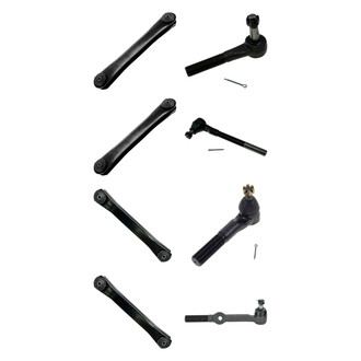 TRQ® - Front Lower and Upper Control Arm and Tie Rod End Kit