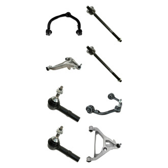TRQ® - Front Lower and Upper Control Arm with Ball Joint and Tie Rod End Kit
