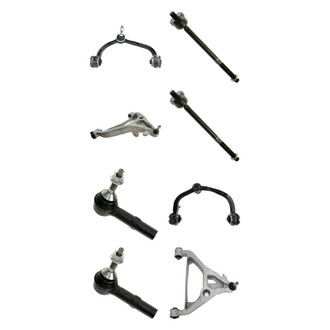 TRQ® - Front Lower and Upper Control Arm with Ball Joint and Tie Rod End Kit