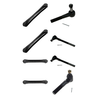 TRQ® - Front Lower and Upper Control Arm and Tie Rod End Kit