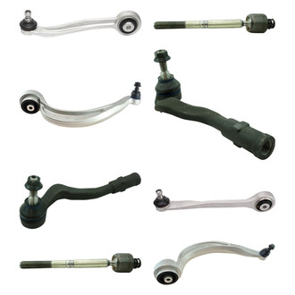 TRQ® - Front Lower and Upper Control Arm with Ball Joint and Tie Rod End Kit