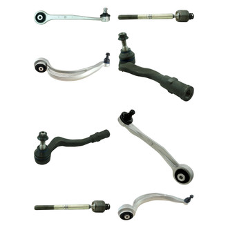 TRQ® - Front Lower and Upper Control Arm with Ball Joint and Tie Rod End Kit