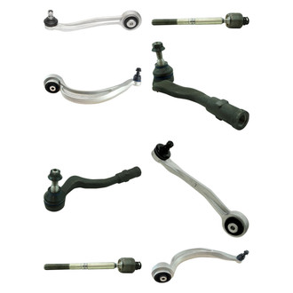 TRQ® - Front Lower and Upper Control Arm with Ball Joint and Tie Rod End Kit