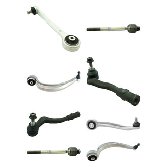 TRQ® - Front Lower and Upper Control Arm with Ball Joint and Tie Rod End Kit