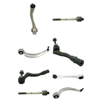 TRQ® - Front Lower and Upper Control Arm with Ball Joint and Tie Rod End Kit