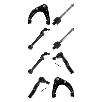 TRQ® - Front Lower and Upper Control Arm with Ball Joint and Tie Rod End Kit