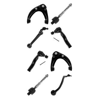 TRQ® - Front Lower and Upper Control Arm with Ball Joint and Tie Rod End Kit