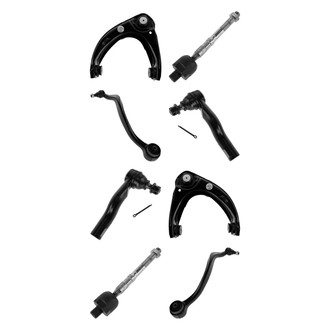 TRQ® - Front Lower and Upper Control Arm with Ball Joint and Tie Rod End Kit