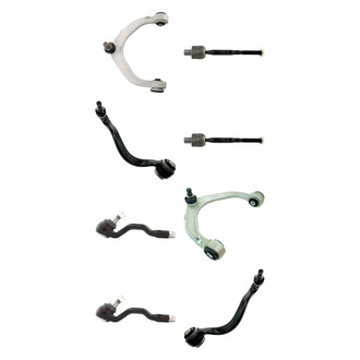 TRQ® - Front Lower and Upper Control Arm with Ball Joint and Tie Rod End Kit