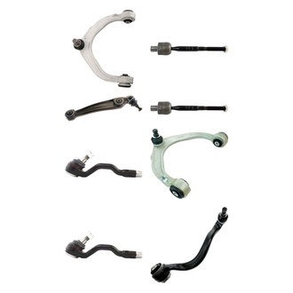 TRQ® - Front Lower and Upper Control Arm with Ball Joint and Tie Rod End Kit