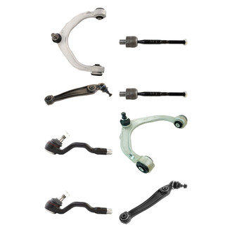 TRQ® - Front Lower and Upper Control Arm with Ball Joint and Tie Rod End Kit