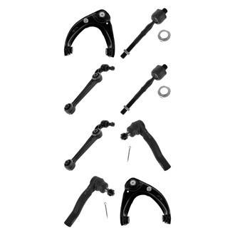 TRQ® - Front Lower and Upper Control Arm with Ball Joint and Tie Rod End Kit