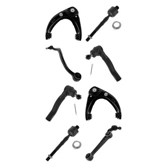 TRQ® - Front Lower and Upper Control Arm with Ball Joint and Tie Rod End Kit