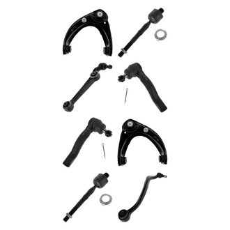 TRQ® - Front Lower and Upper Control Arm with Ball Joint and Tie Rod End Kit