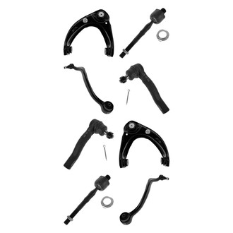 TRQ® - Front Lower and Upper Control Arm with Ball Joint and Tie Rod End Kit
