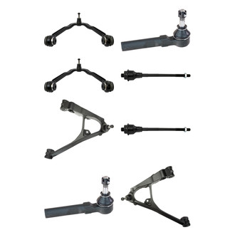 TRQ® - Front Lower and Upper Control Arm with Ball Joint and Tie Rod End Kit