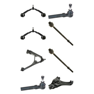 TRQ® - Front Lower and Upper Control Arm with Ball Joint and Tie Rod End Kit
