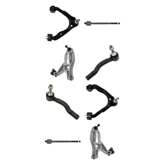 TRQ® - Front Lower and Upper Control Arm with Ball Joint and Tie Rod End Kit