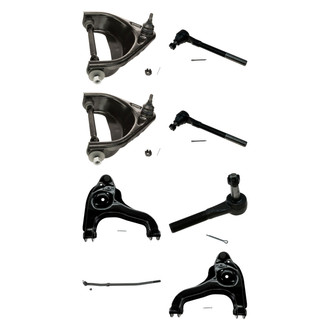TRQ® - Front Lower and Upper Control Arm with Ball Joint and Tie Rod End Kit