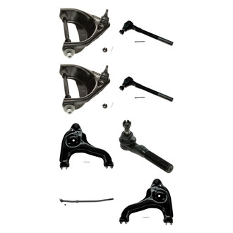 TRQ® - Front Lower and Upper Control Arm with Ball Joint and Tie Rod End Kit