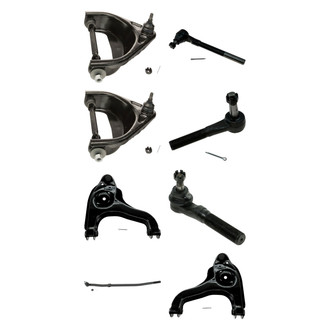 TRQ® - Front Lower and Upper Control Arm with Ball Joint and Tie Rod End Kit