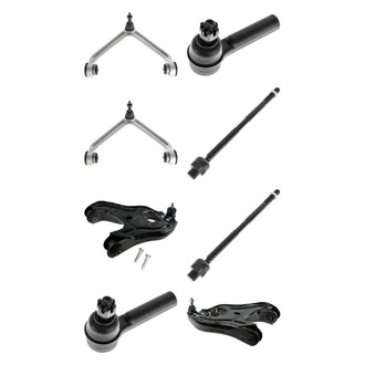 TRQ® - Front Lower and Upper Control Arm with Ball Joint and Tie Rod End Kit