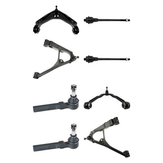 TRQ® - Front Lower and Upper Control Arm with Ball Joint and Tie Rod End Kit