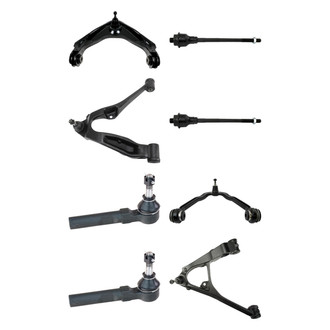 TRQ® - Front Lower and Upper Control Arm with Ball Joint and Tie Rod End Kit