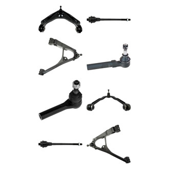 TRQ® - Front Lower and Upper Control Arm with Ball Joint and Tie Rod End Kit